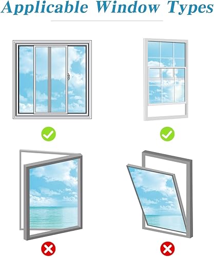 Miniatura 5 de Kit de sellado de ventana para aire acondicionado portátil de 14 x 24 pulgadas  36 pies, efecto de sellado 100% para ventana corrediza, sello de CA