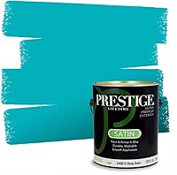 Vista 70 de Prestige Paints. - Base y pintura para exteriores en un solo galón, 1 galón. plano, comparable con Sherwin Williams Topsail.