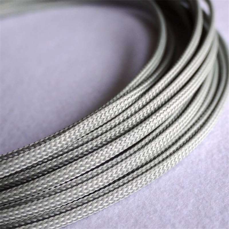 5/10/50/200 Meters Gray - 4mm PET Expandable Sleeving High Density Sheathing Plaited Cable Sleeves - (Color: 50m Gray)