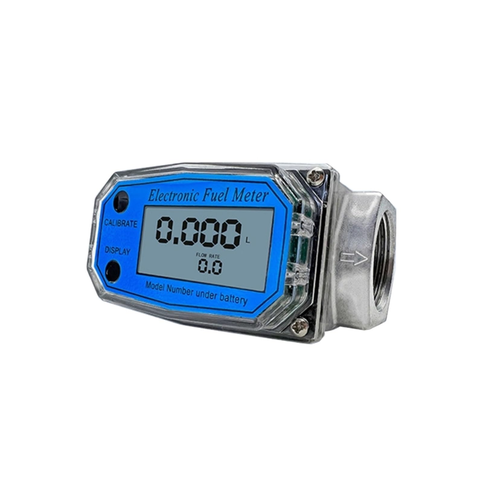 MKHJKIOII 367D Liquid Flow Meter Flowmeter With LCD Display For Fuel Water 1in/2in/2.5in/3in Electronic -Flowmeter(1 inch)
