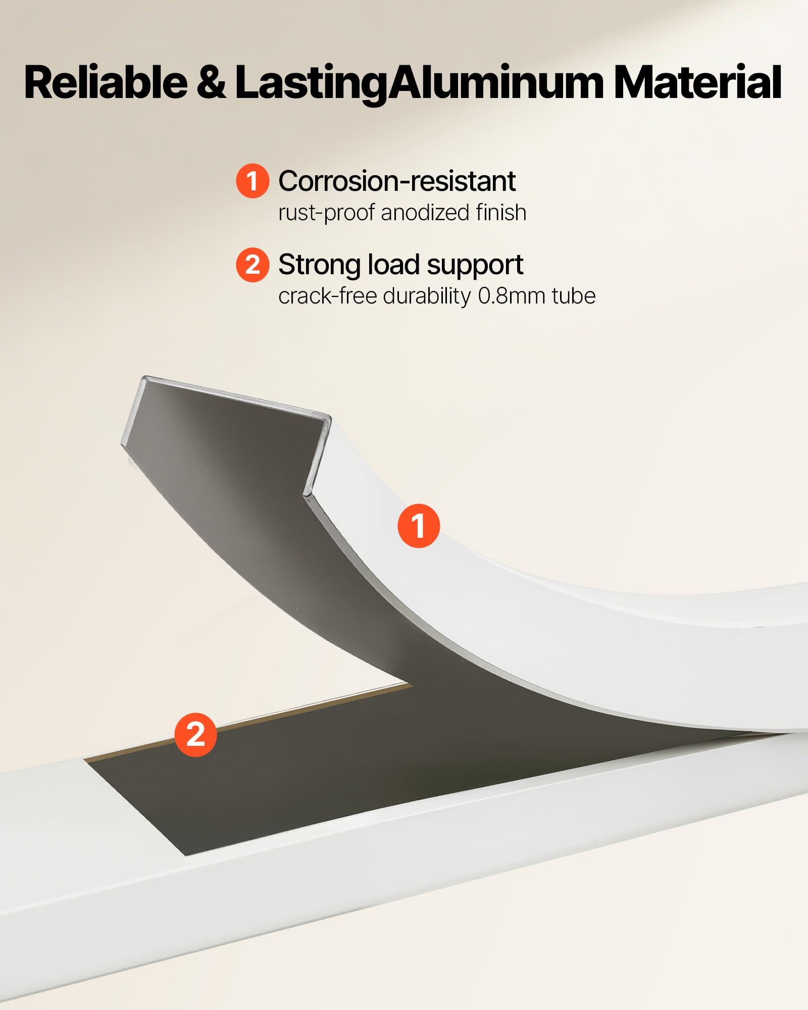 VEVOR Escabeau Pliant 3 Marches Marchepied Pliable Charge 150 kg Échelle Domestique Alliage d'Aluminium pour Travaux Ménagers, Bricolage, avec Larges Marches Antidérapantes, Plateau à Outils, Argenté