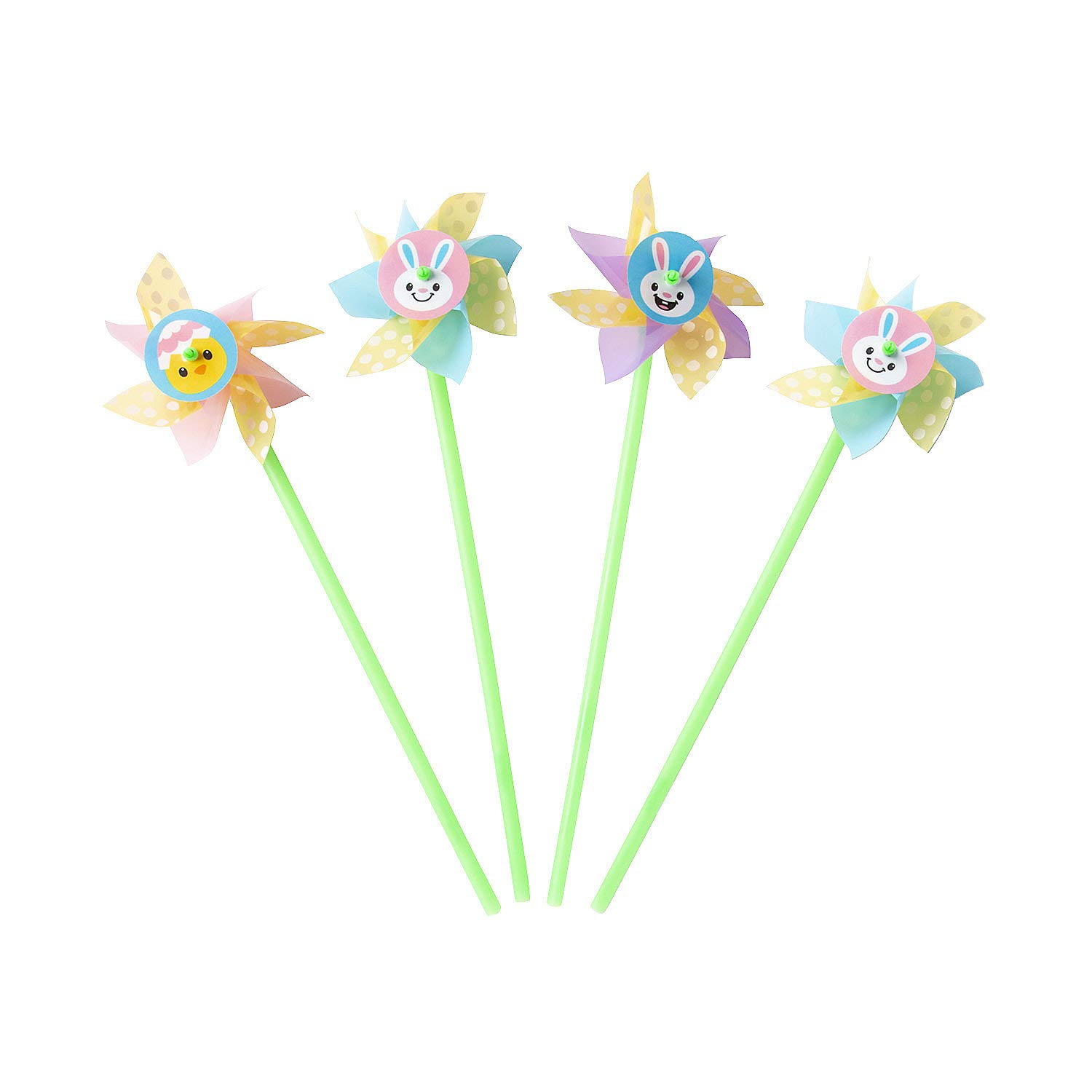 Fun Express Easter Pinwheels, Bulk Set of 36 - Easter Yard Decor and Toys for Kids