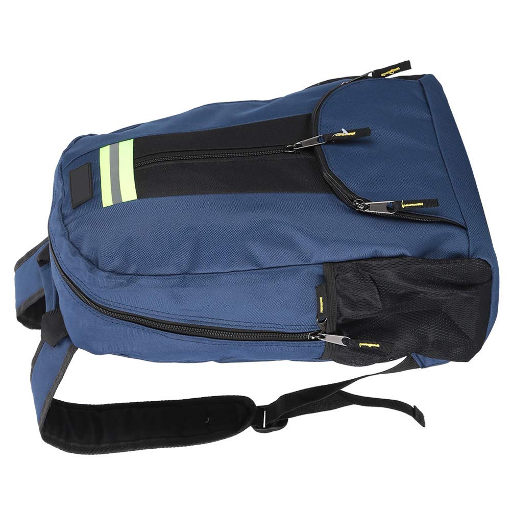 Bolsa de Herramientas de Doble Hombro Mochila de Almacenamiento de Herramientas de Reparación de Tela Oxford para Plomero, Electricista, Administrador con Diseño de