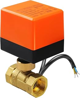 MaxAwe DN20-2 Wege Motorkugelventil, AC 220V 2-Wege-Ventil Messing Elektrisches Kugelventil, für Absperr Umschalt Flusssteuerung Zonenventil Kugelventil Motorkugelhahn Absperrhah