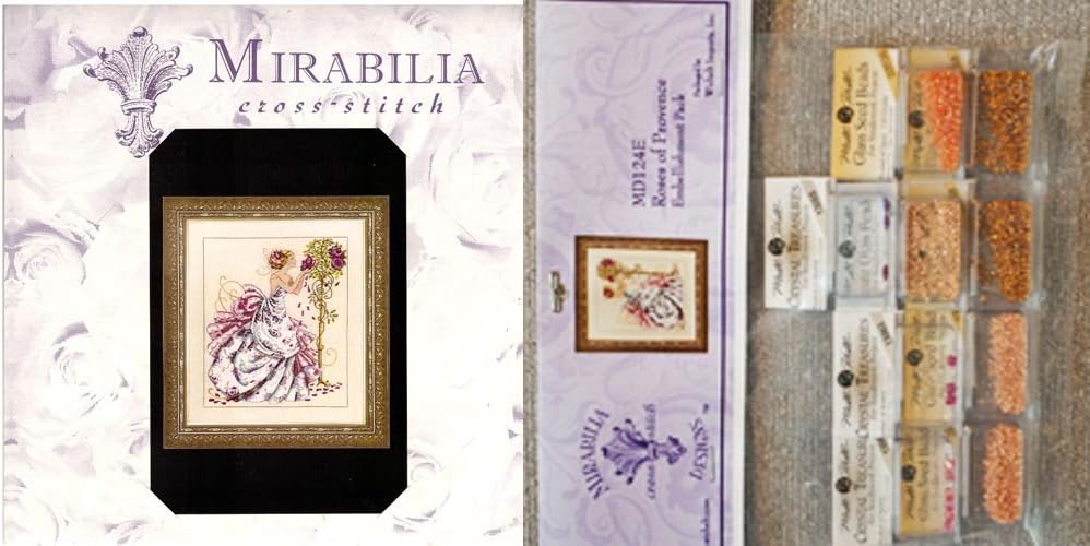 Mirabilia Cross Stitch Chart with Embellishment Pack ~ ROSES OF PROVENCE #124