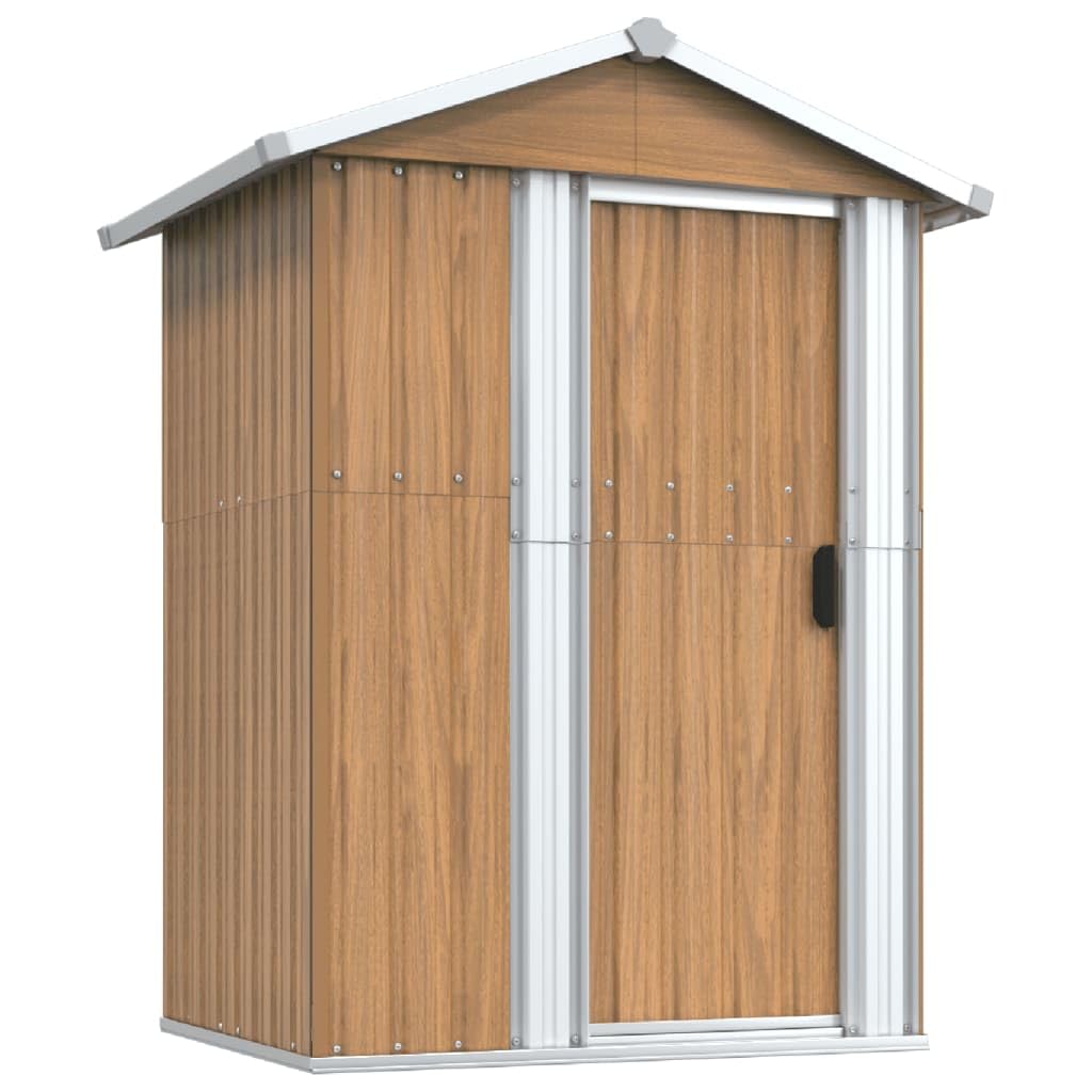 Abri de Jardin Marron 126 x 97,5 x 177 cm en Acier galvanisé,Maison & Jardin,Pelouses & Jardins,Vie en extérieur,Structures extérieures,Cabanes & abris de Jardin,316236