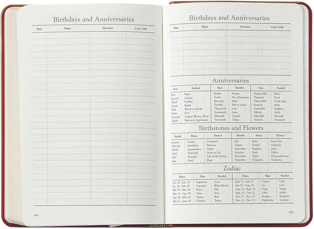 Graphic Image 2026 Daily Journal, Month and Day-at-a-view pages, Genuine Leather, 8"