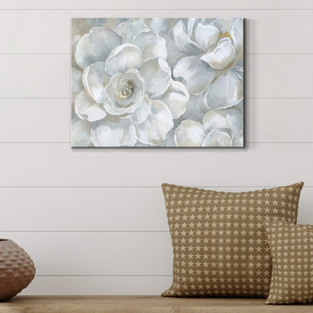 Renditions Gallery Gardenia Wall Art, White Floral Artwork, Beautiful Tropical Flowers, Premium Gallery Wrapped Canvas Décor, Ready to Hang, 18L x 12W, Made in America Print image 3