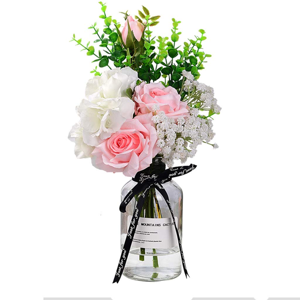 POIUYTR Fake Flower Simple Wind Simulation Flower Fake Flower Set Decoration Home Living Room Coffee Table QIANG (Color : B)