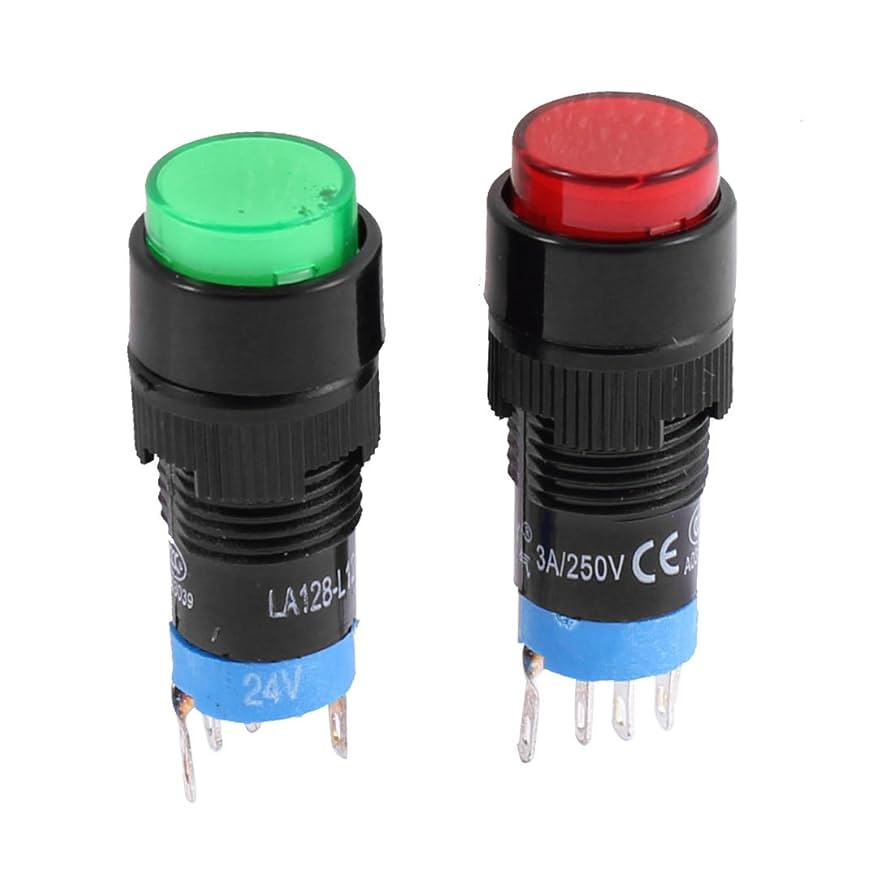 Amazon.com: Aexit 2pcs DC Wall Switches 24V Orange Red Light