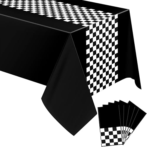 Irenare Suministros para fiesta de cumpleaños de automóvil, decoración de fiesta de carreras, mantel de carretera, camino de mesa de carreras,