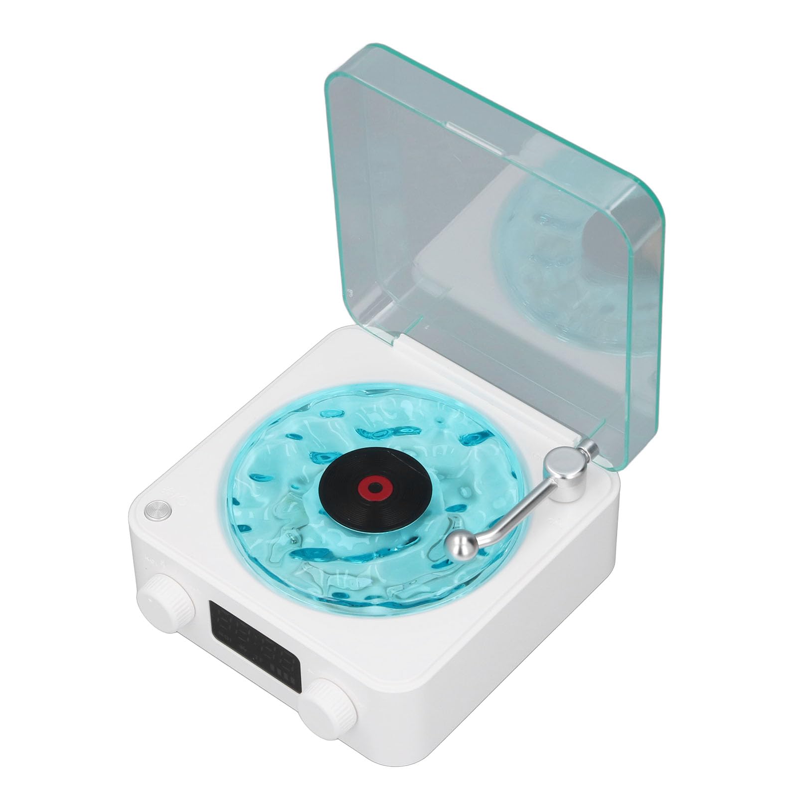 Fdit Multifunktionale White Noise Sound Machine Wecker Nachtlicht Spieluhr Tragbarer Lautsprecher für Schlafzimmer (WHITE)