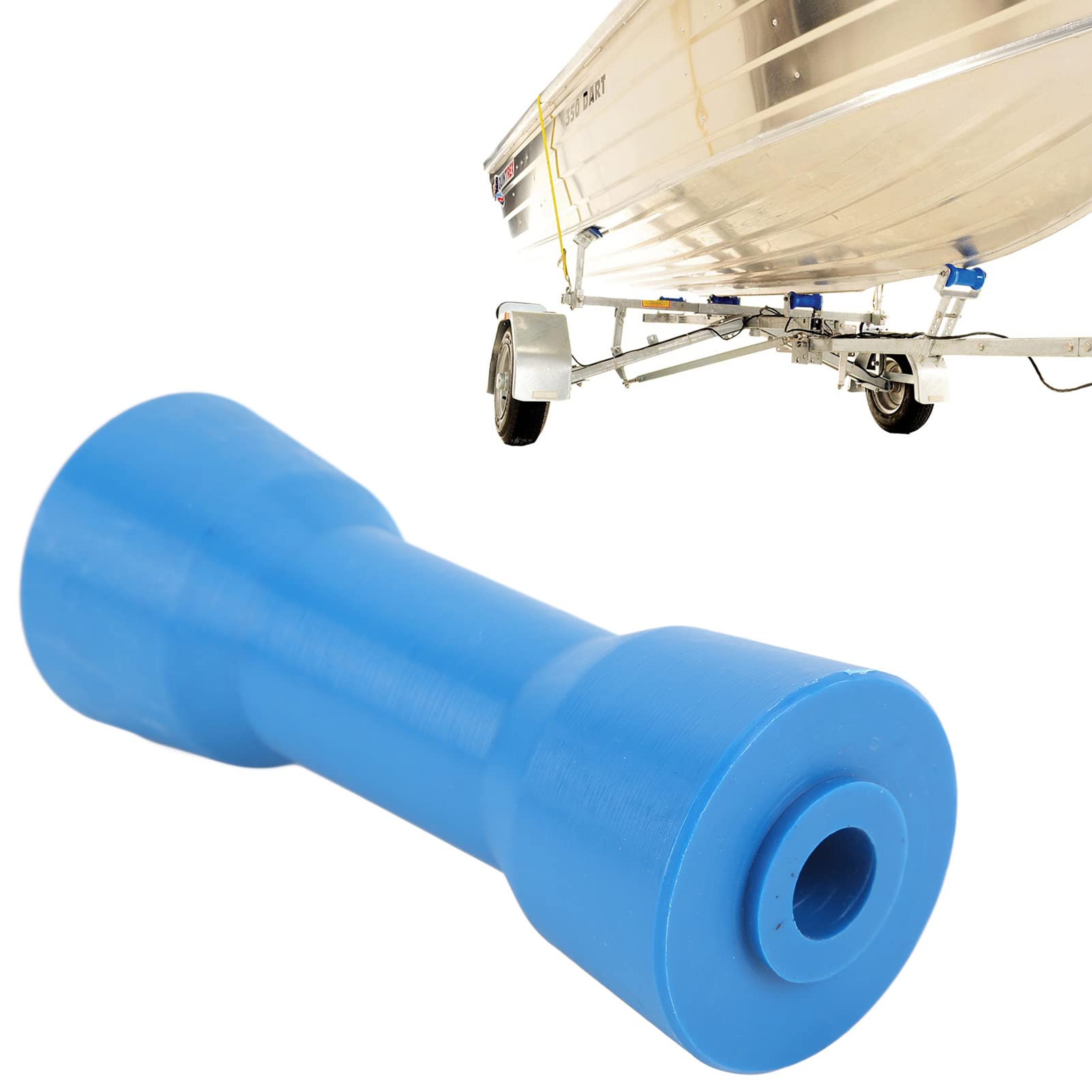 Akozon Rouleau de Quille, 160 Mm Bleu Bateau Remorque Rouleau de Quille PVC Marine Rouleau de Quille Arbre à Centrage Automatique Rouleau de Quille pour Remorques Bateaux Accessoires