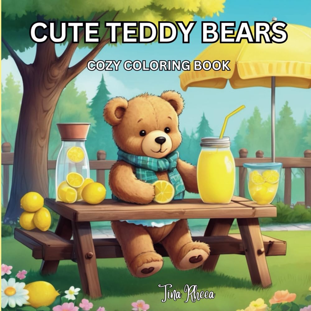 Cute Teddy Bears: Cozy Coloring Book for Adults and Teens Featuring Teddy Bears with Cute Designs for Relaxation (Cozy Coloring Books)