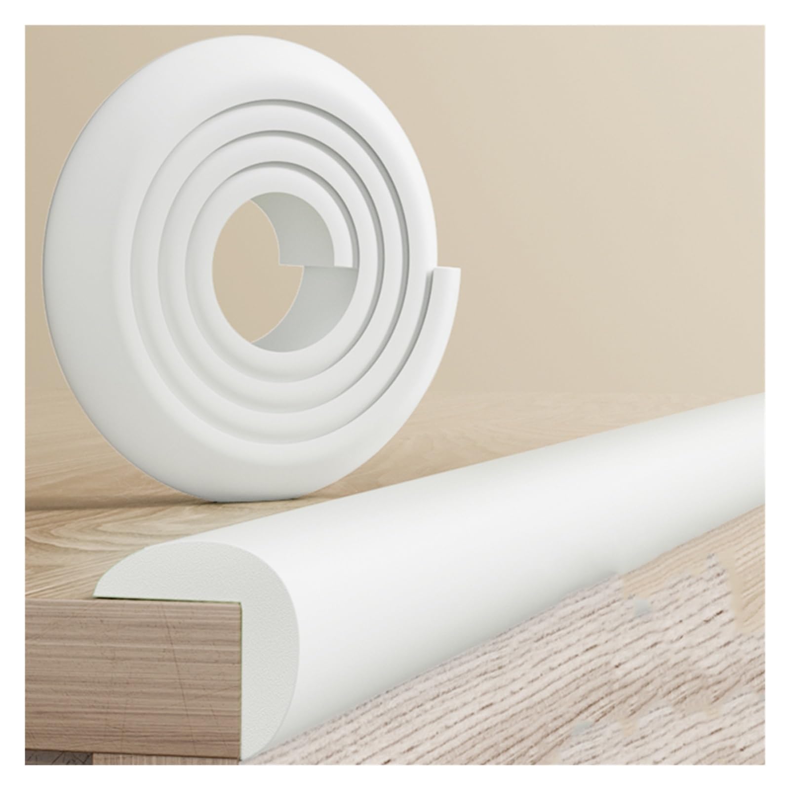 YNBSHGAA Foam edge protectors, Corner And Edge Guard, Self-Adhesive Anti Collision Strip For Glass Table, Furniture, Fireplace, Protectors For Kids,White-2m/6.56ft