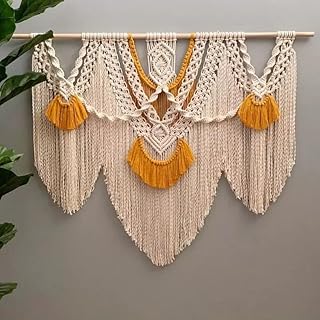 bleslin Large Tassel Wall Decor Wall Hanging Woven Wall Hanging, With Wo...