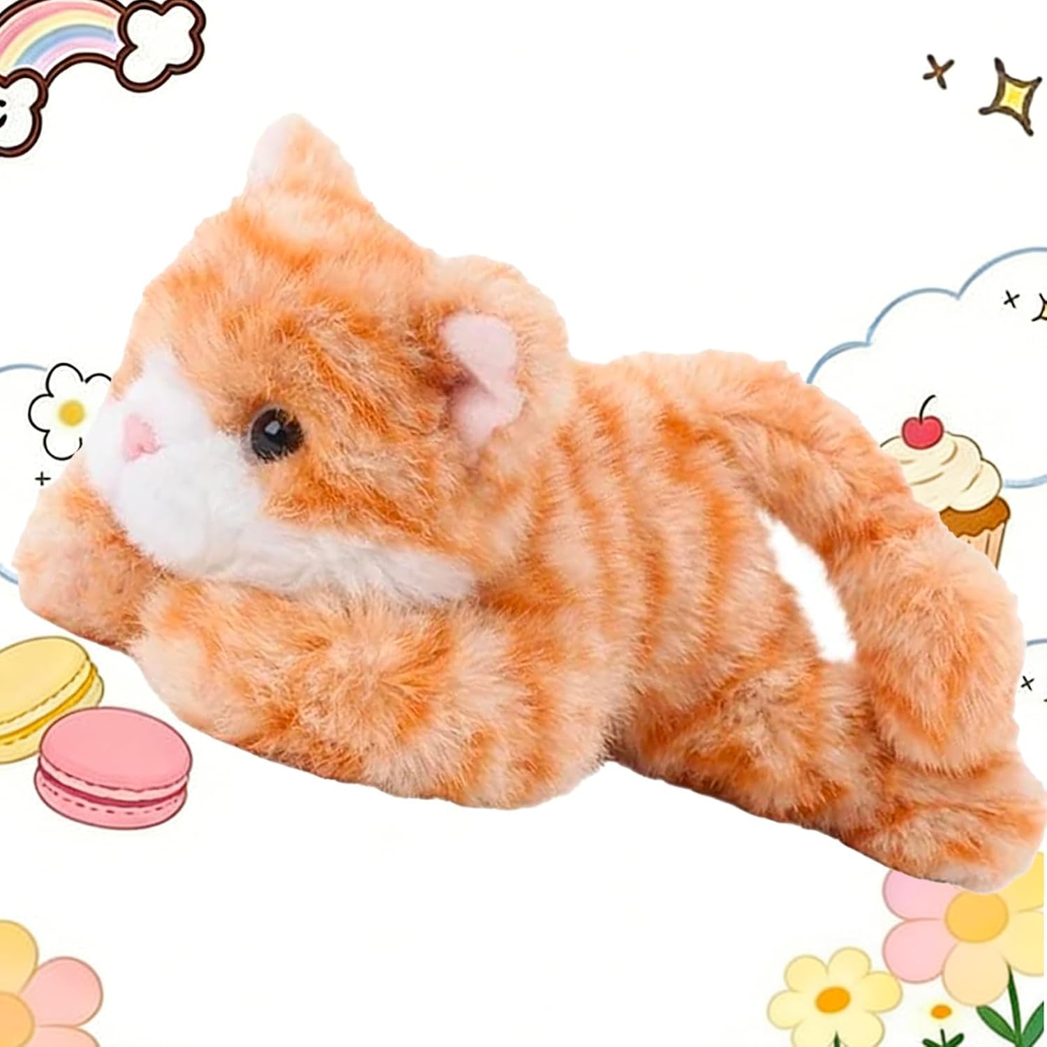 Cat Teddy, Cat Plush Stuffed Animal Toy, Cats Plushie Soft Toy for Home Decor, Soft Cuddly Stuffed Animal, 18 Cm Cats Soft Toy