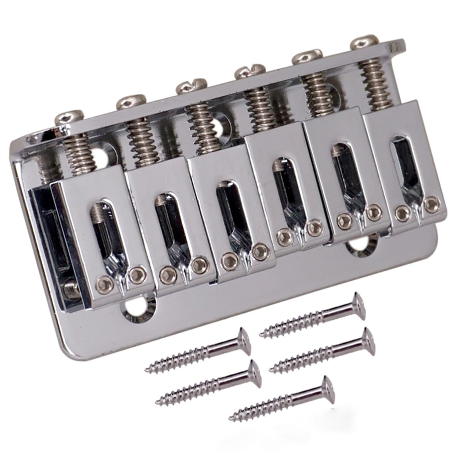Juego De Puente Para Guitarra Eléctrica Sillín De Puente De Guitarra Puente De Sillín Rígido Fijo De Metal De 6 Cuerdas