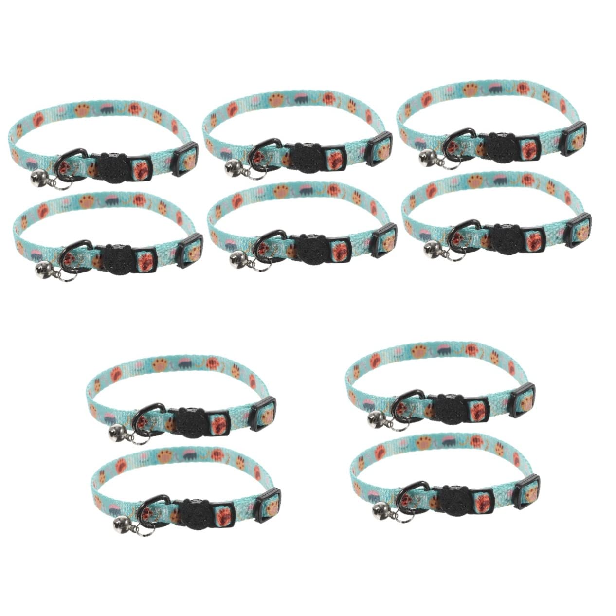 Mipcase 10stücke Verstellbares Katzenhalsband Mit Glocke Sicherer Ausbruchsschutz Für Kätzchen Atmungsaktiv Und Hautfreundlich Für Kleine Tiere Süßes Design