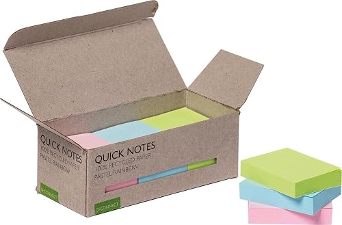 Bloc de notas adhesivas quita y pon q-connect 38x51 mm 100% papel reciclado colo