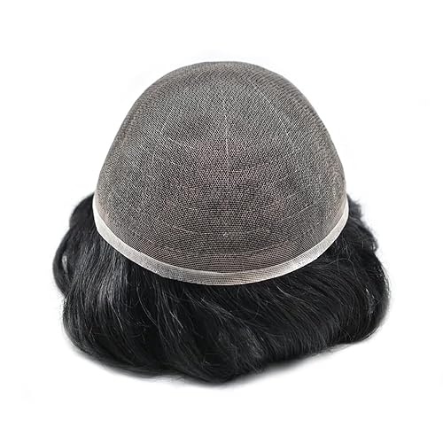 Miniatura 4 de Tupé para hombres, piezas de cabello 100% humano para hombre, sistema de reemplazo de cabello de encaje francés completo para hombres, pieza de