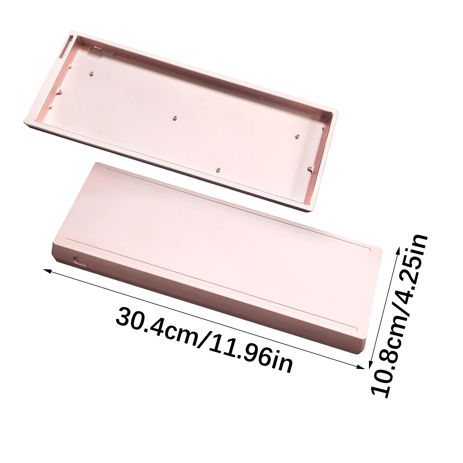 Caja de Teclado de Aluminio Personalizable de 61 Teclas Caja de teclados mecánicos para Juegos Accesorios Resistentes Calor para Ahorrar Espacio Aluminio de Resistencia