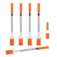 Vista 1 de Jeringa de 0.5mL/CC con aguja 31G 5/16 pulgadas, recarga de laboratorio científico, medición industrial, 36 paquetes