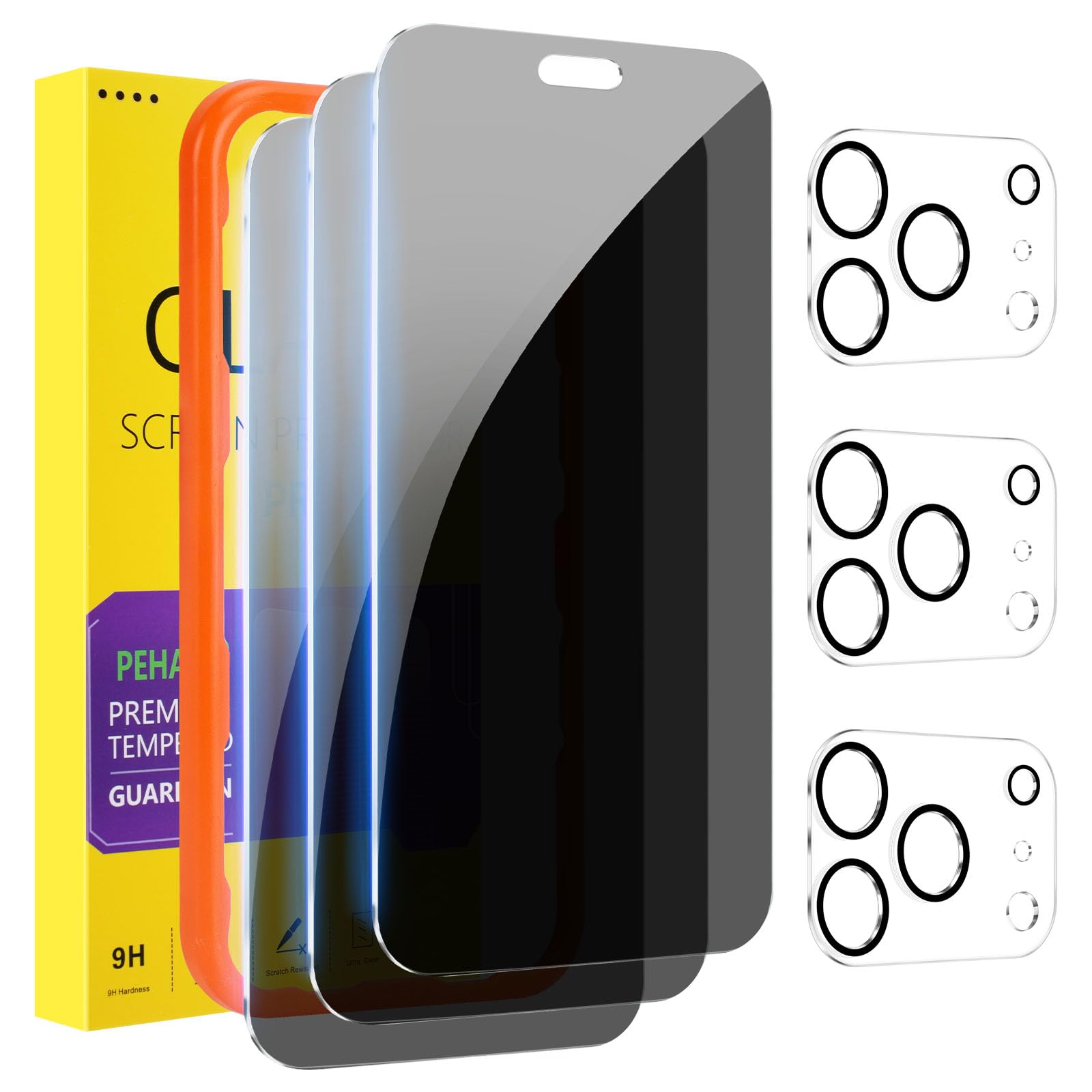 PEHAEL for iPhone 14 Pro Max Privacy Screen Protector+Camera Lens Protector — Amazon image 15
