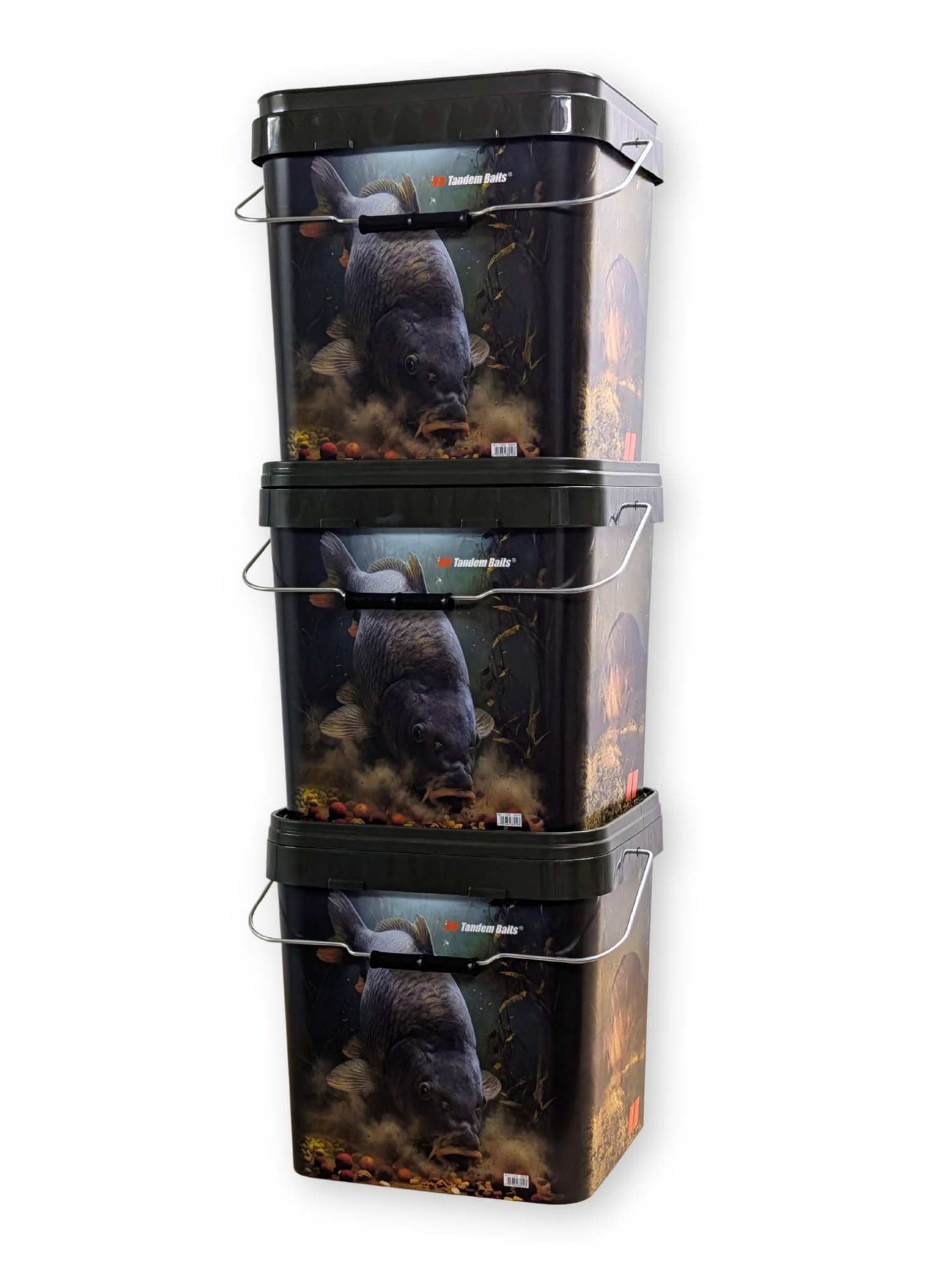 Tandem Baits Seaux de Pêche Carpe avec Couvercle 17l