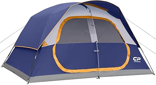 CAMPROS CP Tienda de campaña para 3468 personas, impermeable, resistente al viento, tienda de campaña familiar con lluvia, ventanas de malla