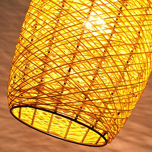 Lámpara de mimbre retro E27 elimina la luz fría de tu comedor con estilo 6