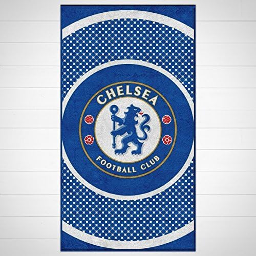 Chelsea F.C. Towel BE. large velour beach towel, approx 150cm x 75cm (59in x 29in), 100% cotton - official licensed football merchandise by Chelsea F.C.