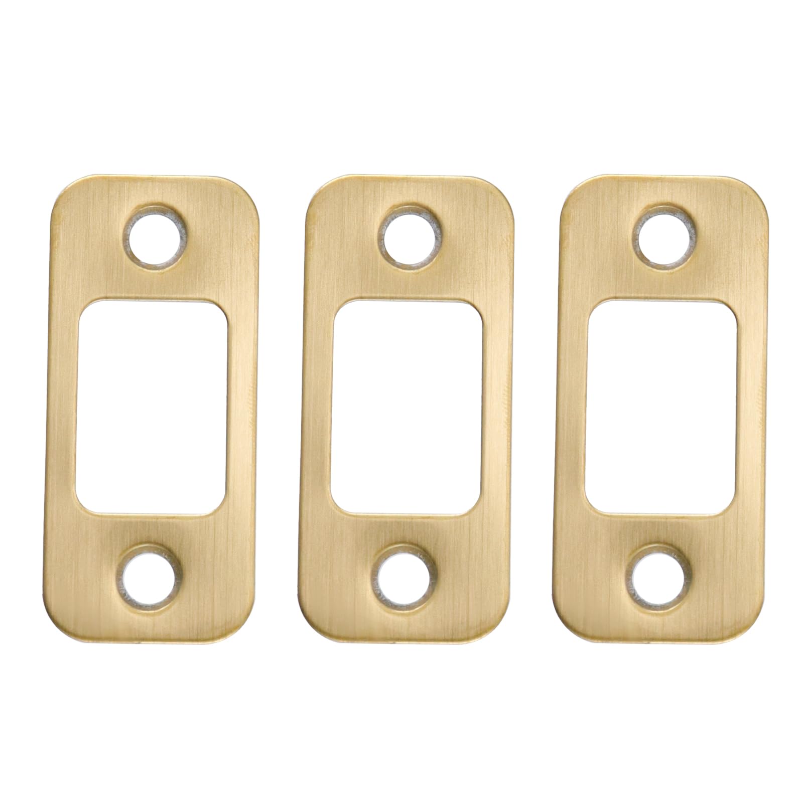 Placa de bloqueo de cerrojo de 1 x 2-1/4 para cerradura de embutir en madera, paquete de 4