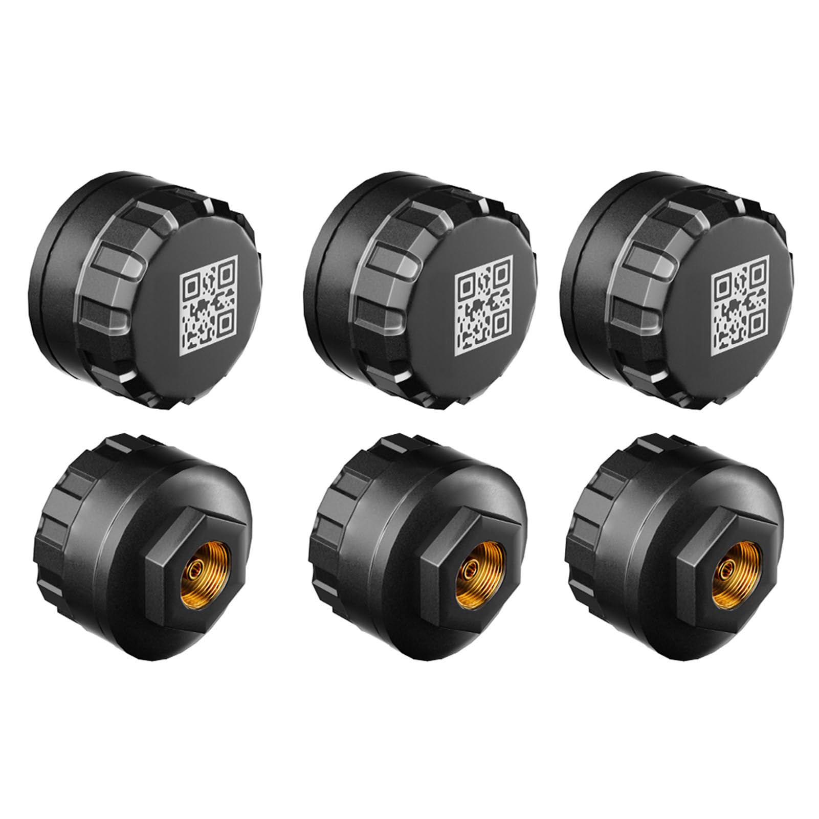 Per Sistema di monitoraggio della Pressione dei Pneumatici per Camion RV 6 Set Bluetooth TPMS con 6 sensori Esterni Supporto IO-S e Android per Camper