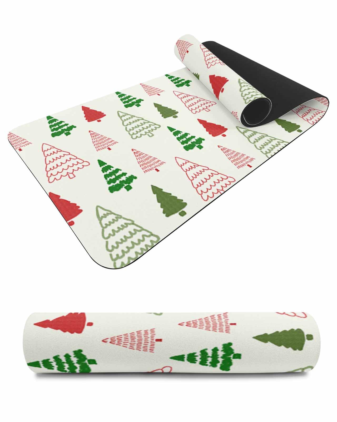 Debedcor Heat Proof Table Pads Waterproof Decorative, Beige Christmas Tree Non-Slip Table Countertop Protector, Xmas Trees Winter Holiday Insulation Mat for Kitchen Room, 40 x 12 Inches