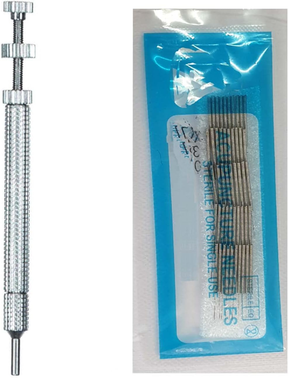 Sujok Acupressure Needle Inserter with Sujok Needle (Total Set of 50 Needles)
