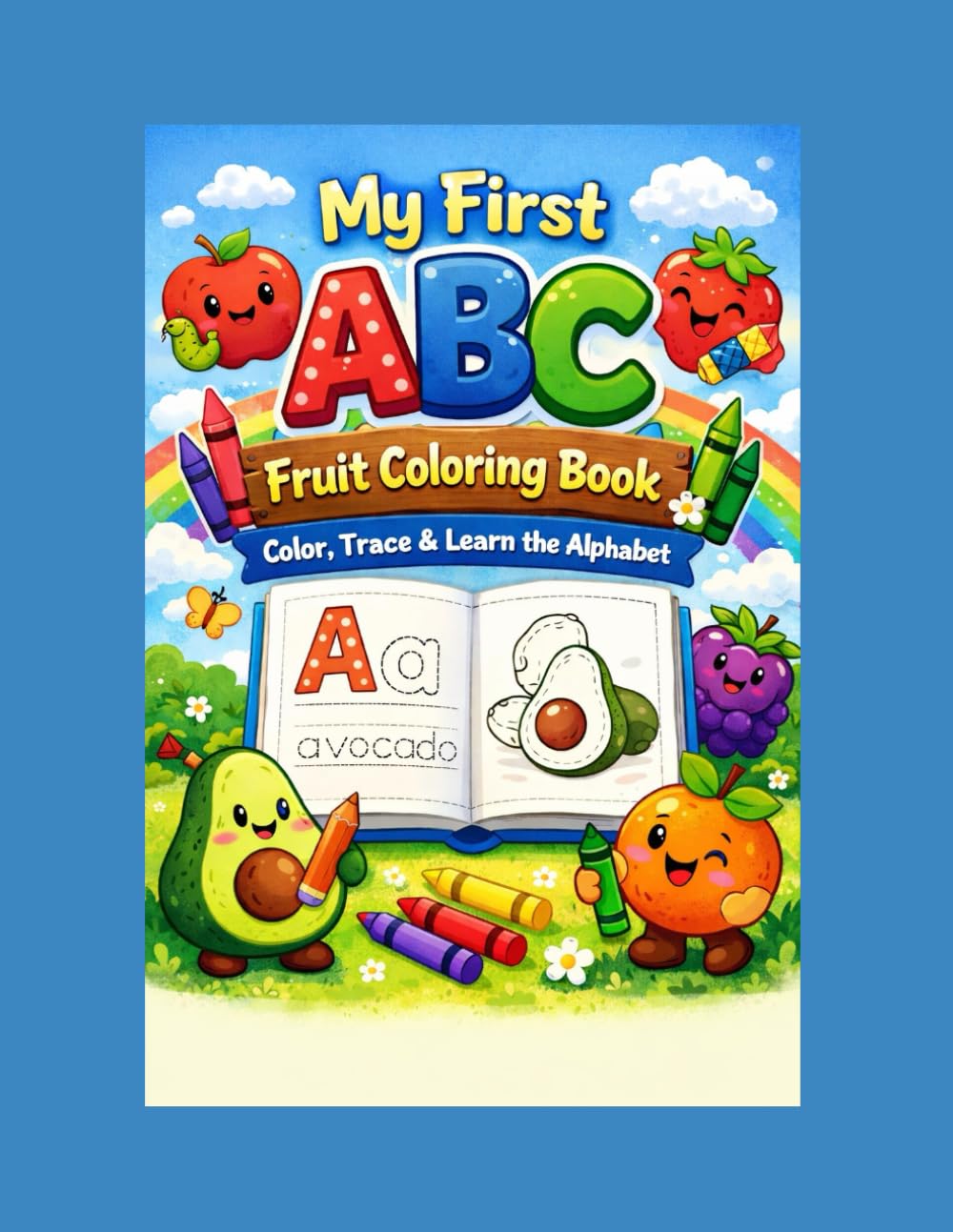 My First ABC Fruit Coloring Book Color: Trace & Learn the Alphabet