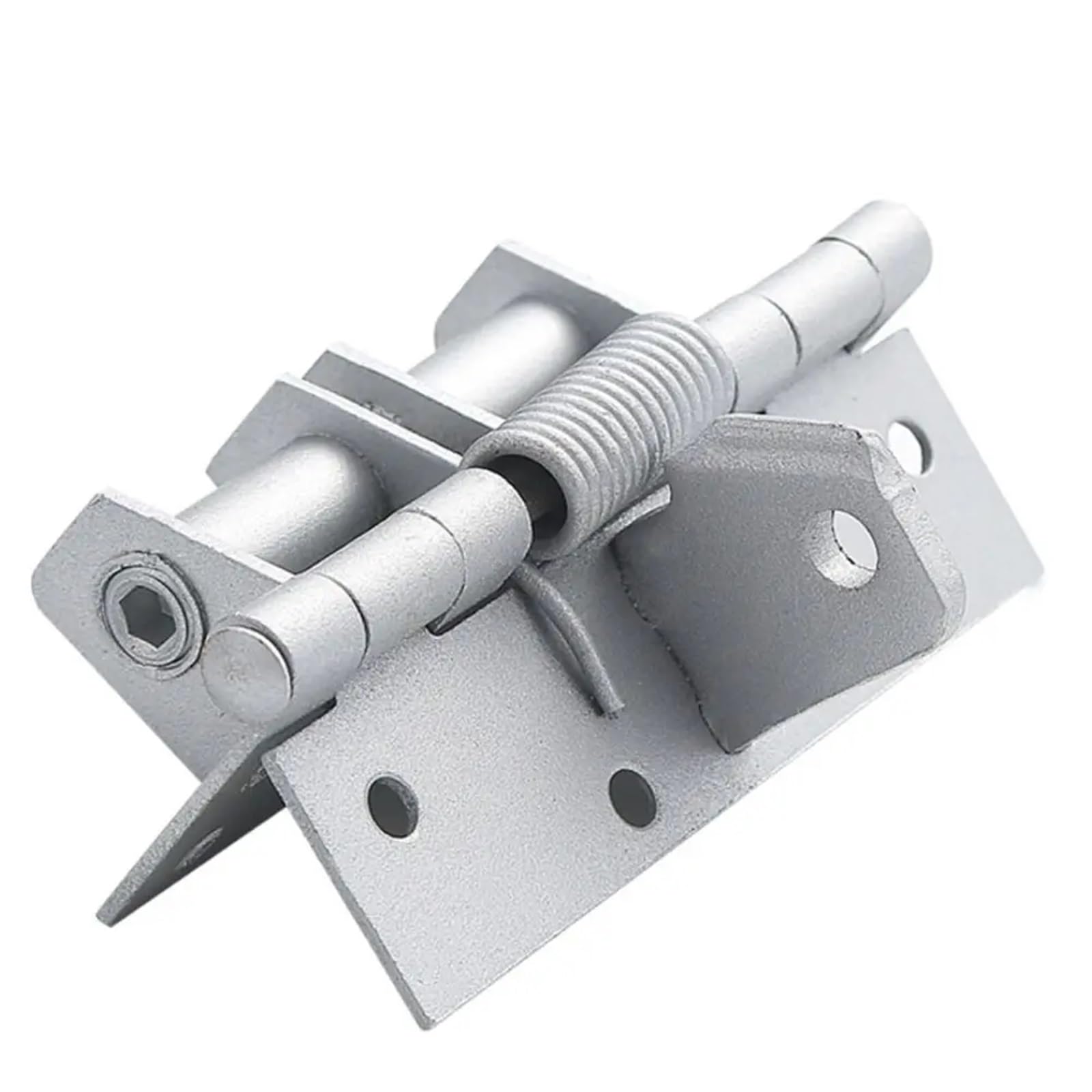 Door Hinges Door Hinge Adjust Furniture Hardware Automatic Spring Closer Closing Device Cabinet for Bathroom(Frosted Silver)
