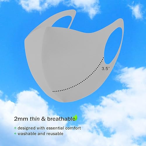Miniatura 2 de Cubrebocas de moda reutilizable  Tela de tela de protección facial  Diseño elástico  para el hogar, oficina, trabajo al aire libre