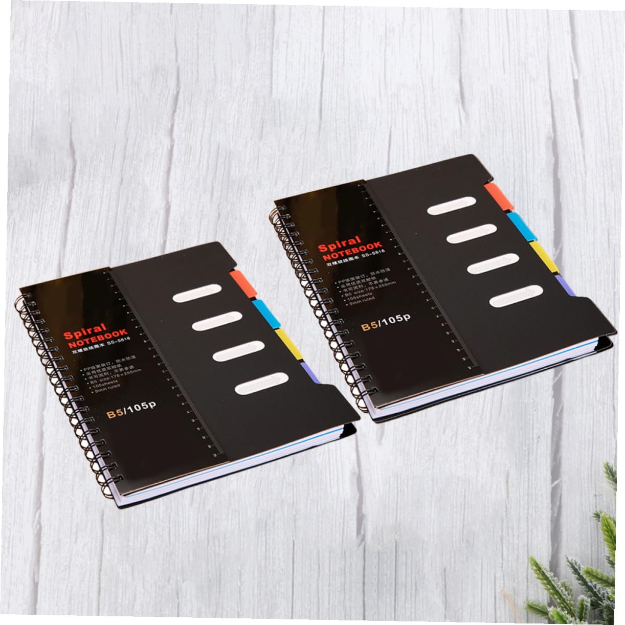 NUOBESTY 16k-spulen Notebook 2 Stück Schwarz Papier Notizblock
