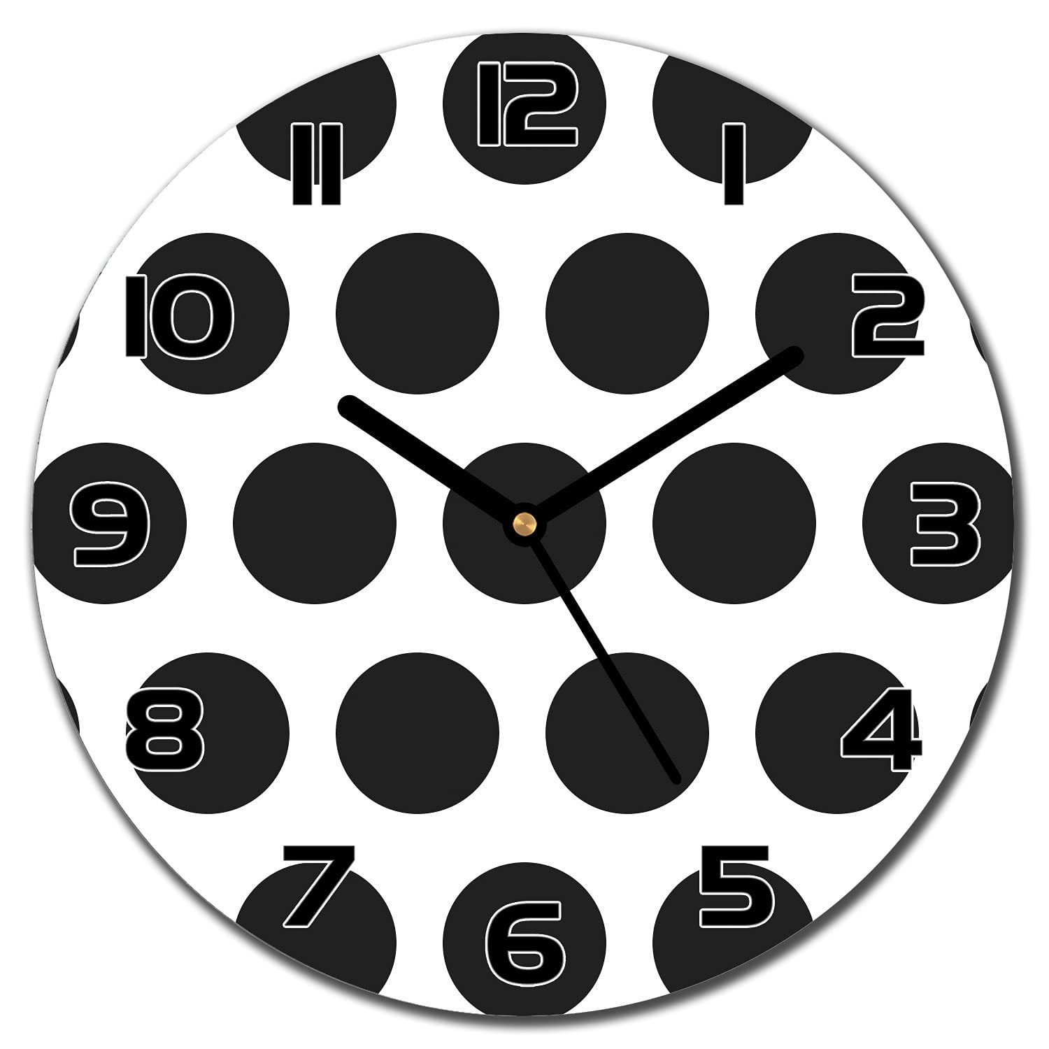 Horloge en verre de sécurité 30 cm avec aiguilles noires lisibles