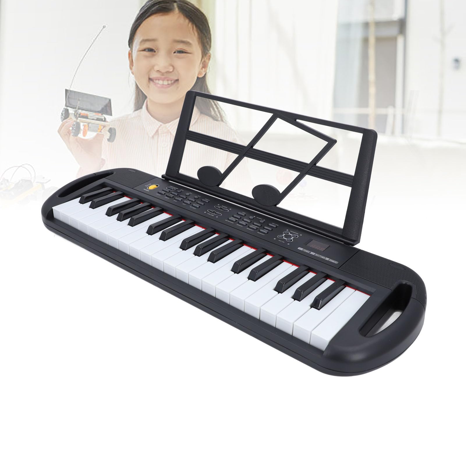 Hidyliu Tastiera Elettronica per 37 Tasti con 200 Ritmi e Brani Dimostrativi per L'apprendimento e il Divertimento della Musica dei Bambini