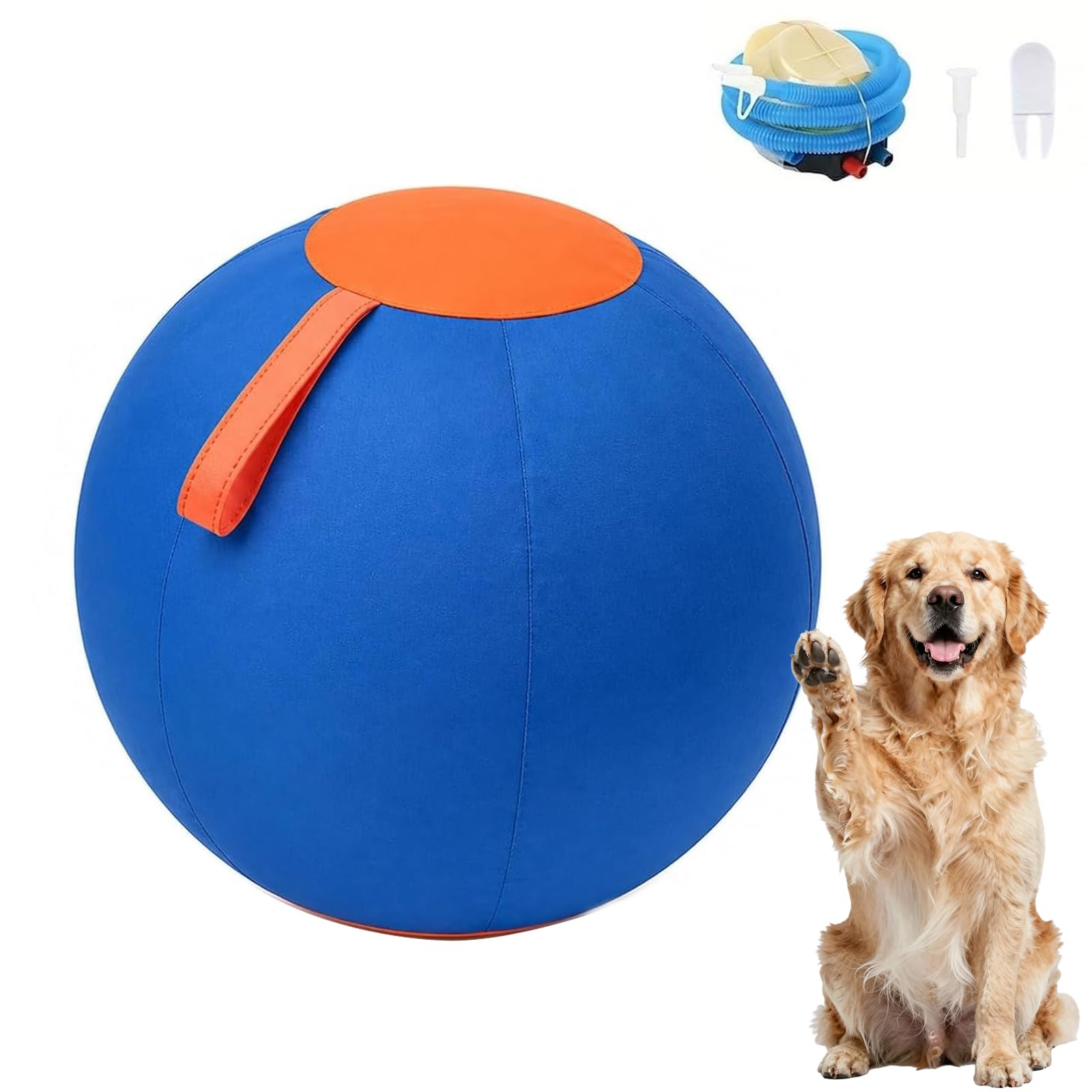 Navea Giant Ball, Navea Herding Ball for Dogs, Inflatable Giant Dog Ball for Interactive Outdoor Exercise (Large)