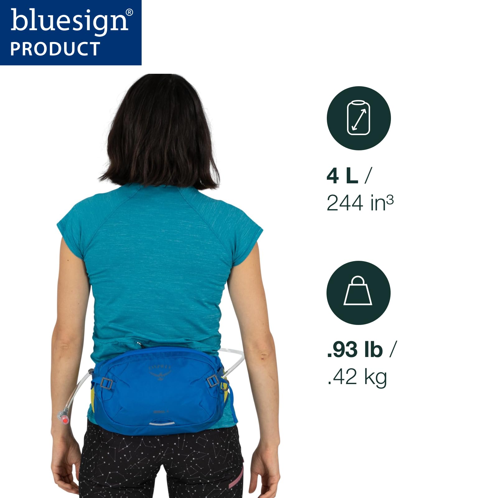 Osprey Seral 4L Sac Banane de vélo Unisexe avec réservoir hydraulique, Violet abrium