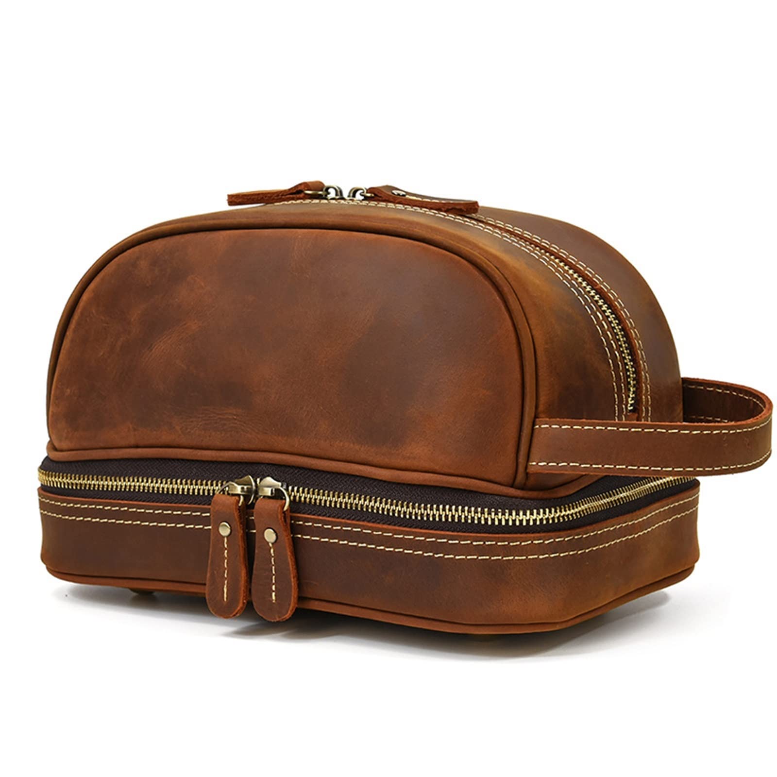 Kosmetyczka ze skóry bydlęcej, podróżna, męska, w stylu vintage, z prawdziwej skóry, kosmetyczki. Męskie kosmetyczki do prania