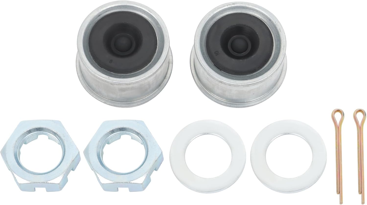 GXYWADY 2 Sets Pre-Assembled 5 on 4.5 Inch Galvanized Trailer Hub Kit Replacement for 3500 lbs 84 Spindle with Trailer Bearing Kit (8 Pieces/Set)