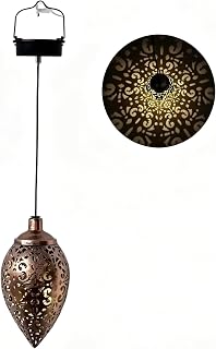 Wrought Iron Solar-Powered Outdoor Teardrop-Shaped Decorative Lights, Street, Openwork Waterproof Patio, Garden, Lawn, and Balcony, Landscape, Wall Sconces, European and American Style