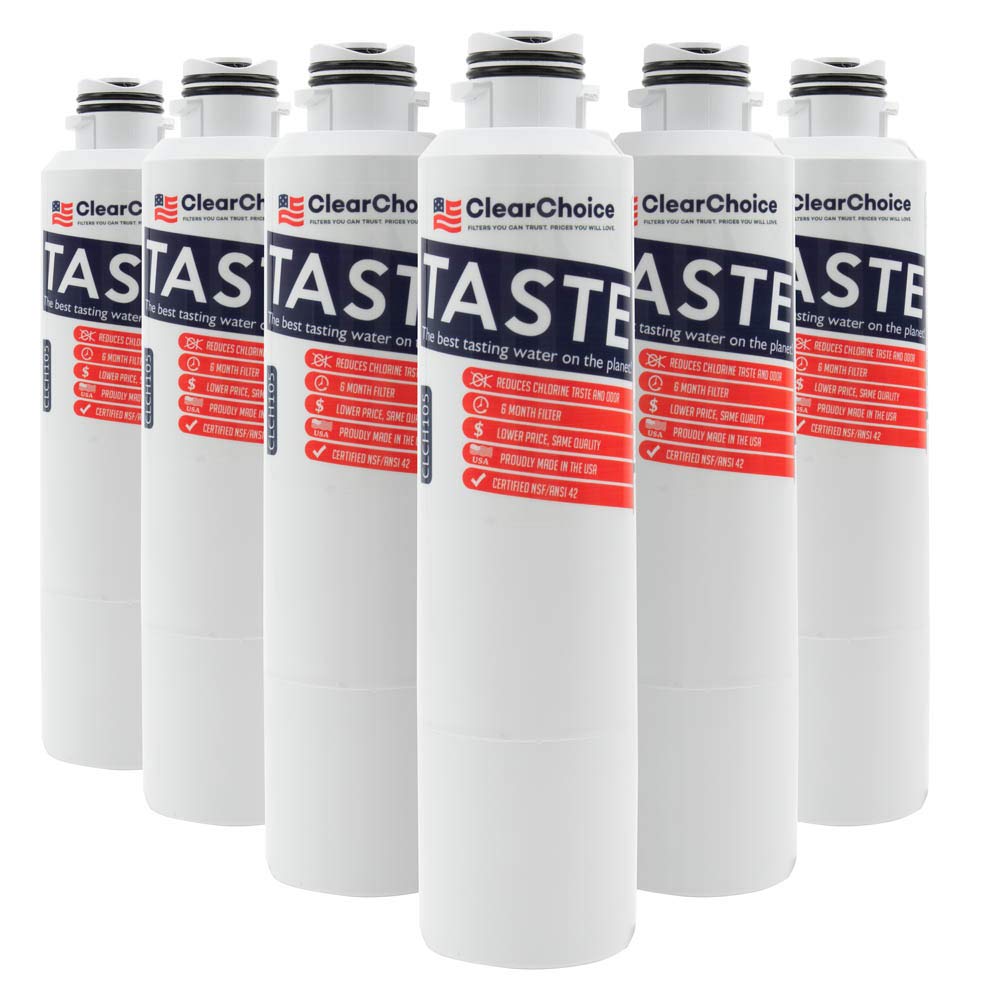 Clear ChoiceCLCH105 Replacement for DA29-00019A DA29-00020A DA29-00020B Refrigerator Water Filter Compatible with HAF-CIN HAF-CIN-EXP, NSF/ANSI 42 Certified, Box of 6, Made in the USA