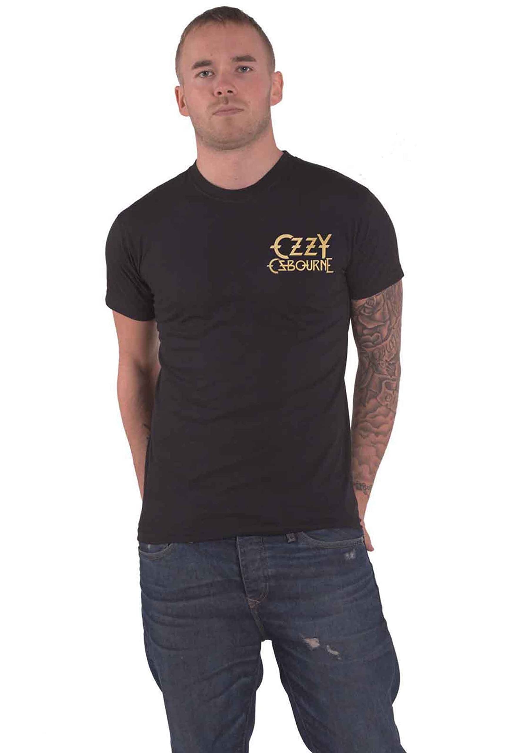 Ozzy Osbourne Patient No 9 Gold Logo T-Shirt M