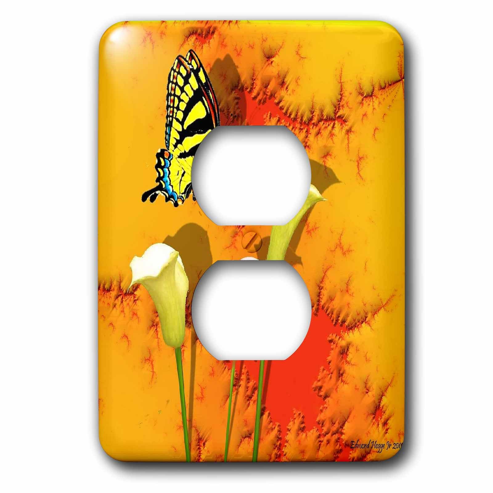 Swallowtails et lys Calla 2 Plug lsp_14461_6 double prise décorative